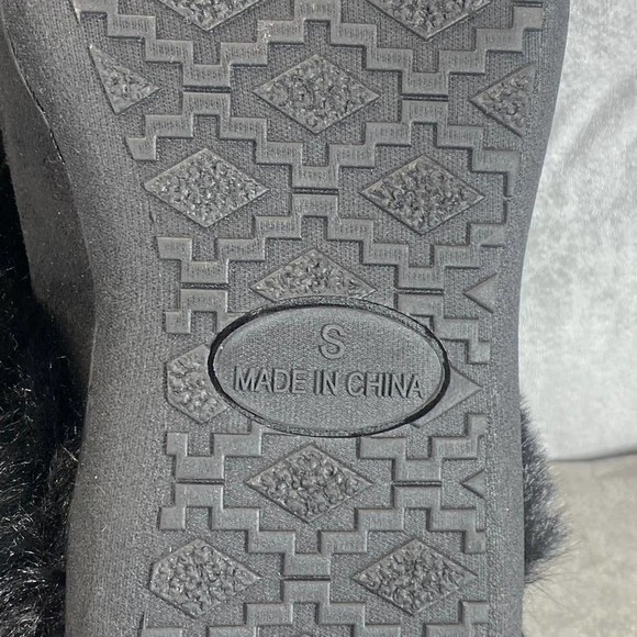 Nordstrom Rack Women's Black Holly Faux-Fur Round-Toe Slip-On Clog Slippers SZ S - Picture 13 of 14